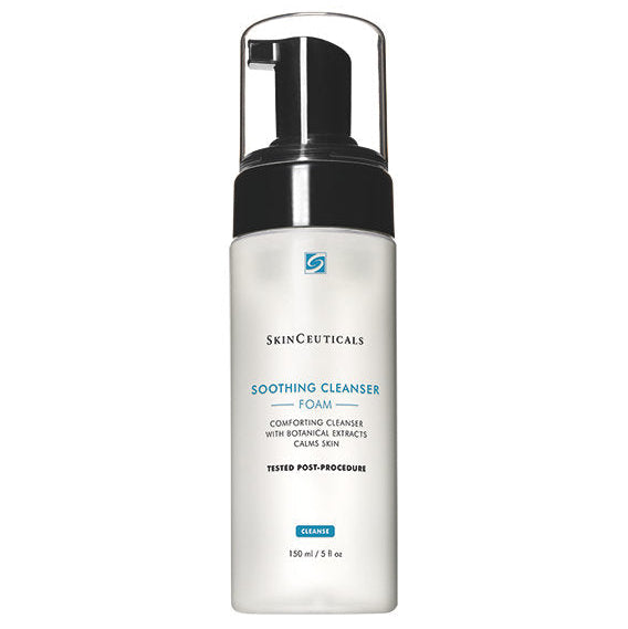 Skinceuticals Soothing Cleanser foam bottle on a white background